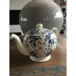 grindley royal tudor bouquet blue BLAUW WITTE THEEPOT chcs
