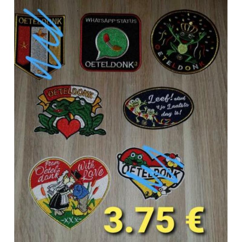 Oeteldonk, emblemen, patch, beenwarmers, carnaval