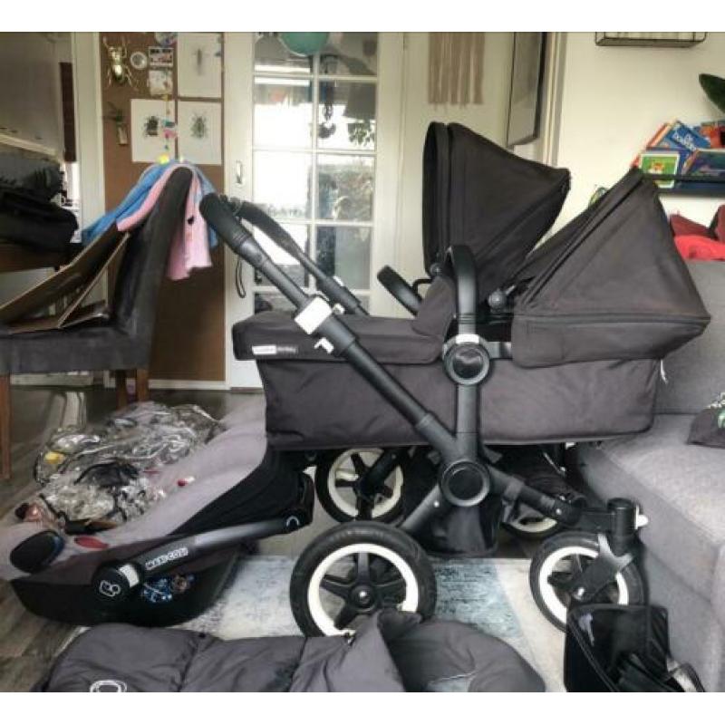 Bugaboo donkey twin all Black