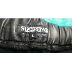 Immitatie leren broek v aan Superstar.