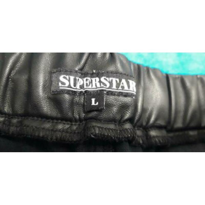 Immitatie leren broek v aan Superstar.