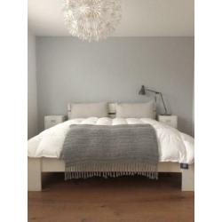 Houten bed (wit) 2 persoons/ lits-jumeaux