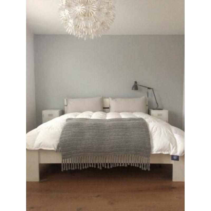 Houten bed (wit) 2 persoons/ lits-jumeaux
