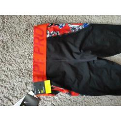 Nike Pro fitness legging maat S capri zwart met rood