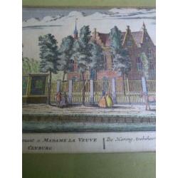 Ingekleurde gravure Abraham Rademaker