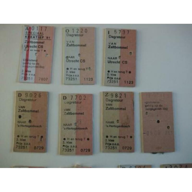Vintage, trein kaartjes , eind 70/ begin 80 jaren