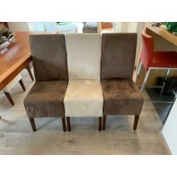 Eetkamerstoelen suède 6st