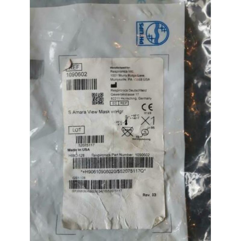 Full face masker, small, voor slaapapneu. Merk Phillips