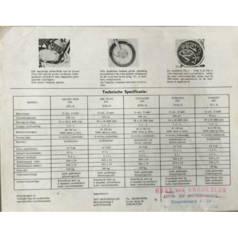 Brochure folder yamaha folder