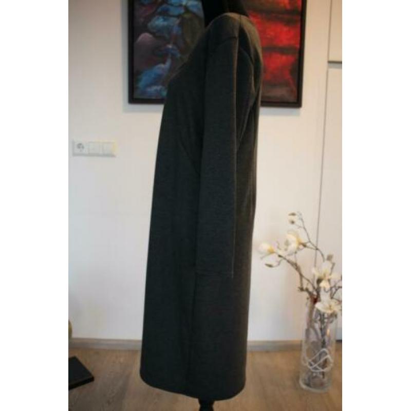 Grijze, winterse jurk, lang met lange mouwen, mt XL