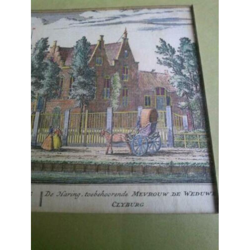 Ingekleurde gravure Abraham Rademaker