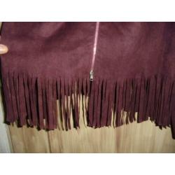 P78) aubergine marccain n 6 = l jasje als nieuw mt franje