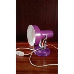 Vintage Philips wandspot paars gelakt metaal jaren 60s 70s