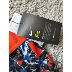 Nike Pro fitness legging maat S capri zwart met rood