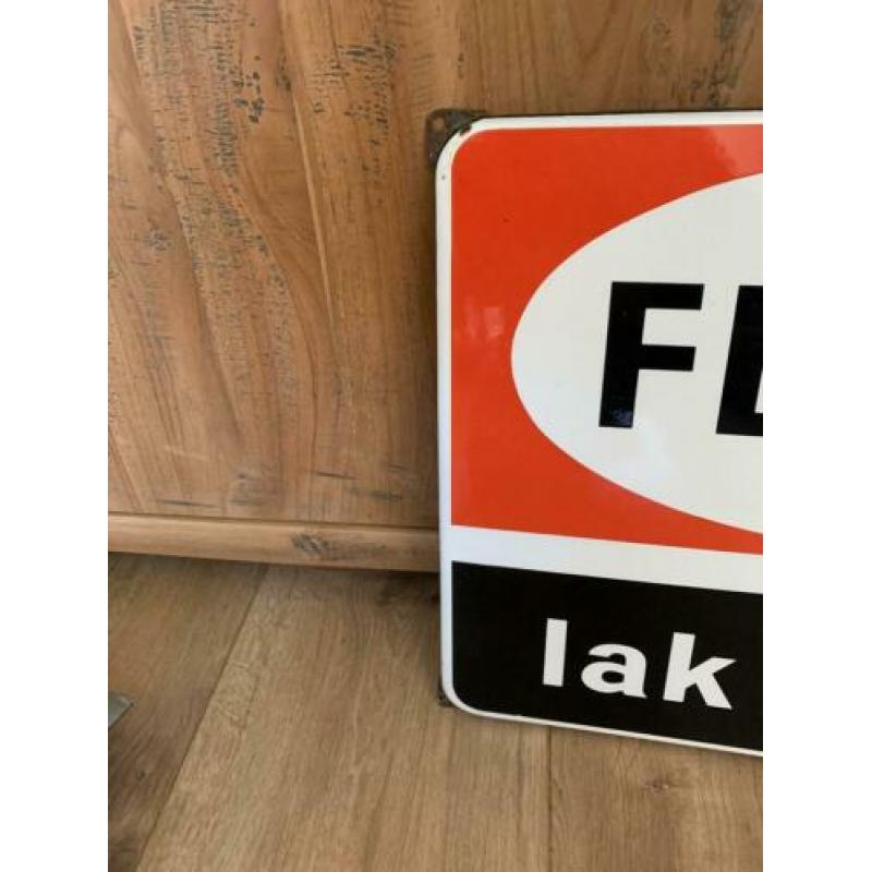 Emaille reclamebord Flexa verf - Langcat Bussum
