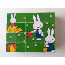 Vintage Nijntje blokpuzzel blokkenpuzzel Dick Bruna