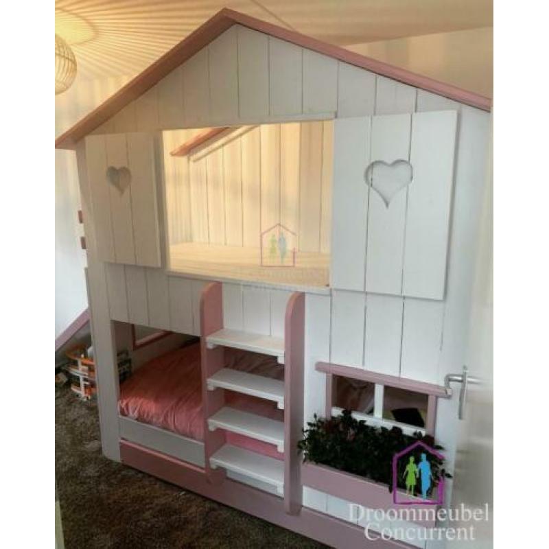 Bedhuisje Boomhutbed Sarah Steigerhout GRATIS MONTAGE!!!