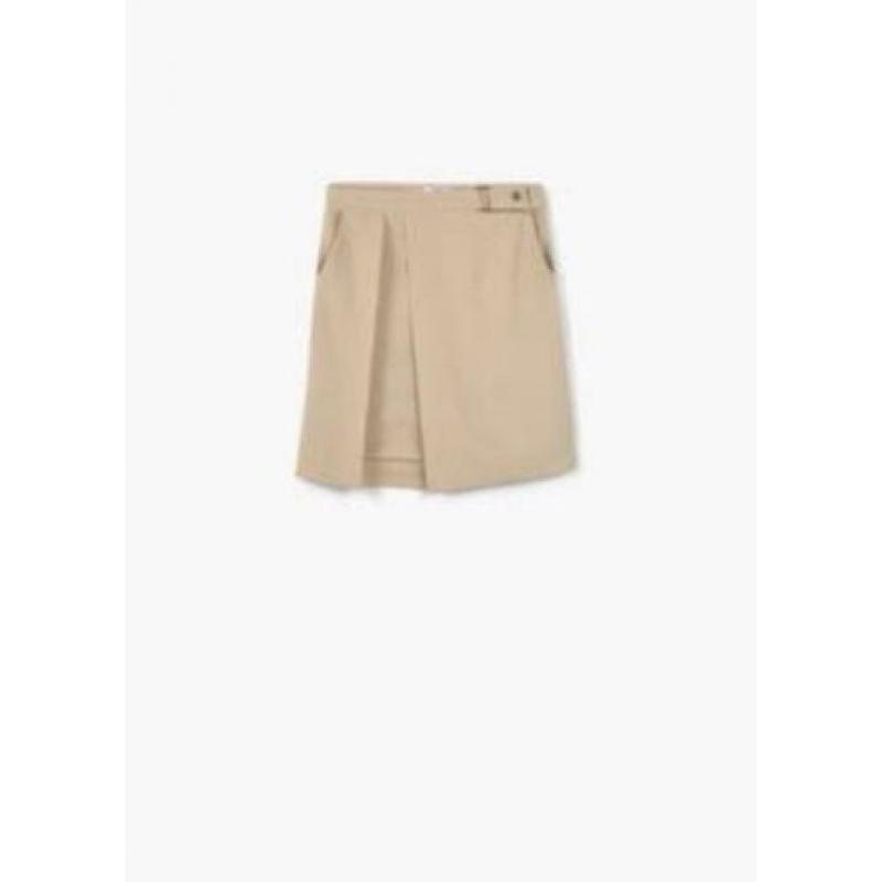 Mango suit beige soepel vallend overslag rokje NIEUW 36