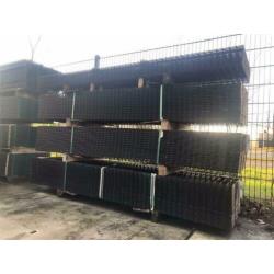 Dubbelstaafsmat 60m 6x5x6 Zwart RAL 9005 Hekwerk 63cm hoog