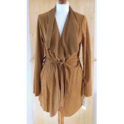 Wikkelvest suede look, 1 maat, 38, 40, 42 bruin (Nieuw)