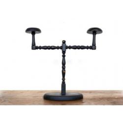 Grote vintage dubbele hoedenstandaard hoeden standaard