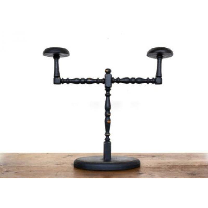 Grote vintage dubbele hoedenstandaard hoeden standaard
