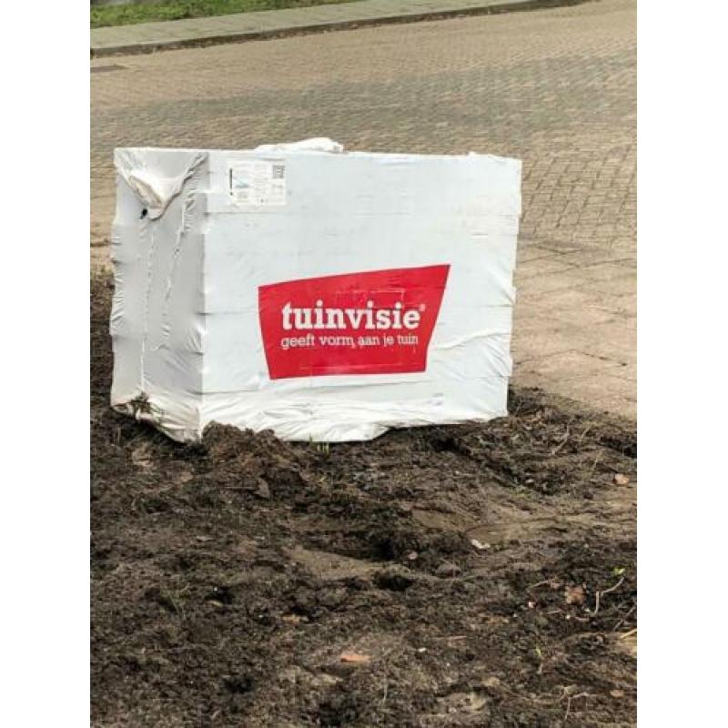Antraciet dikformaat terrastegel afm 6,7x20x6 cm