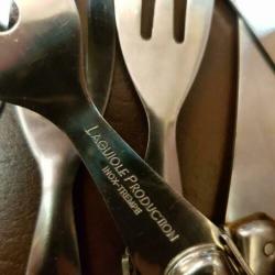 Inox bestek met bakaliet handvatten zie foto's 5st