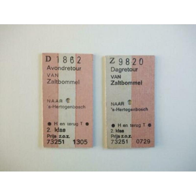 Vintage, trein kaartjes , eind 70/ begin 80 jaren