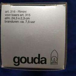 Kandelaars met kaars Delfts blauw