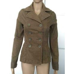 D780 LEE maat XS=34 jasje colber blazer groen/bruin taupe