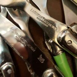 Inox bestek met bakaliet handvatten zie foto's 5st