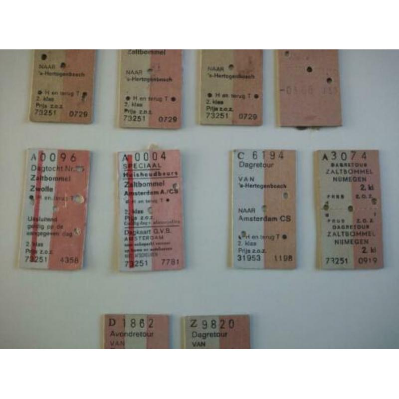 Vintage, trein kaartjes , eind 70/ begin 80 jaren