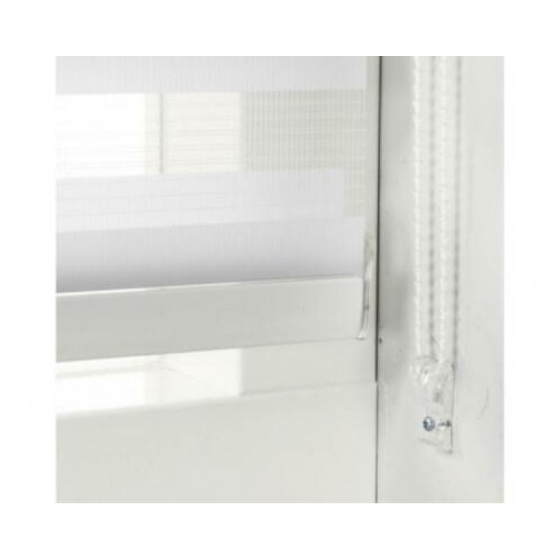 Duo Rolgordijn Cassette 60x130cm Wit Licht doorlatend.