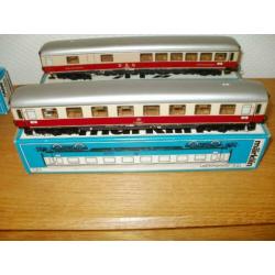 4x Ho Marklin TEE rijtuigen no 4085/4086/4087/4090+o.v.p.