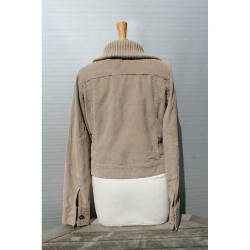 Ribfluwelen jasje bruin beige merk WE maat M