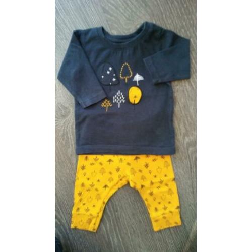 Babykleding jongen maat 56, setje v. Name It, okergeel/blauw
