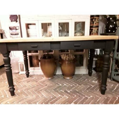 Brocante Eettafel/Sidetable/Tafel/Kaptafel