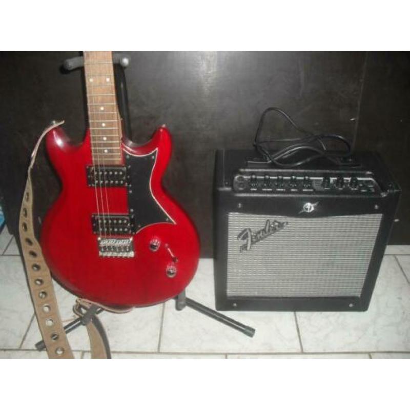 ibanez gio gax 30 met fender mustang 1 versterker