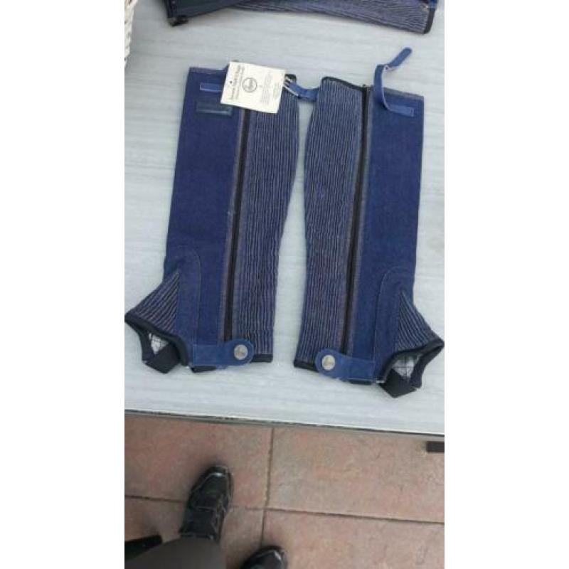 Jacson spijker chaps maat s nieuw blauw en gratis oornetje