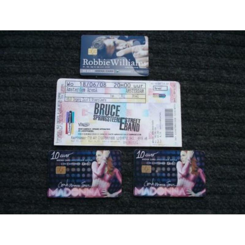 Arena Cards Bruce Springsteen/Robbie Williams/Madonna