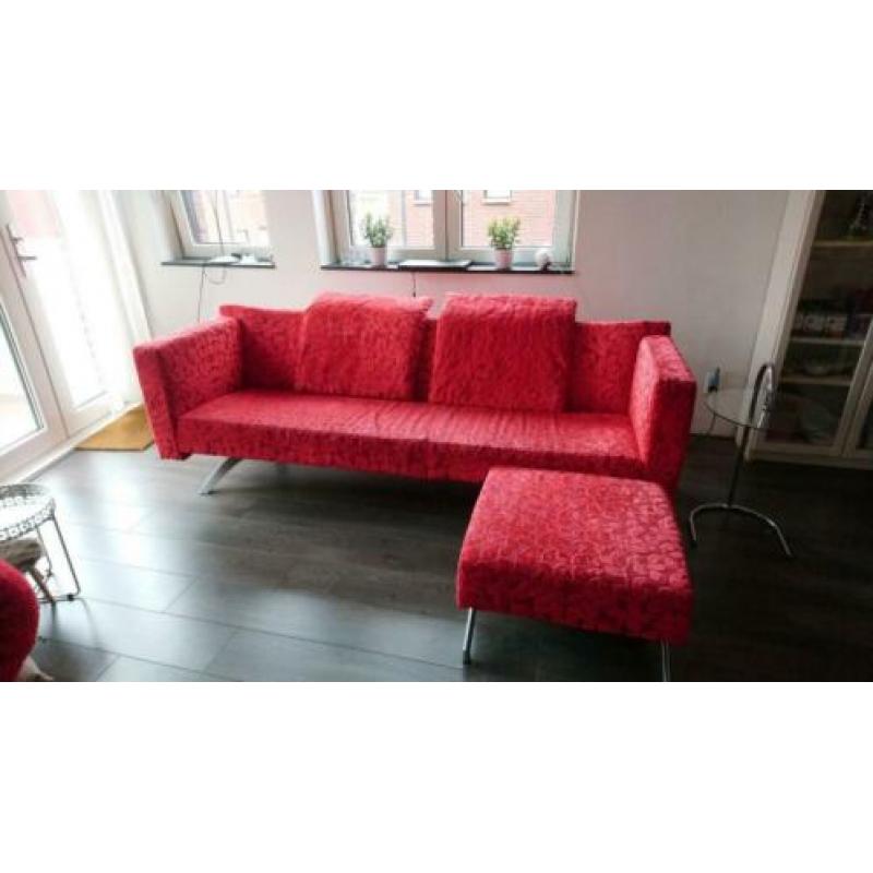 Designer Bank, plus bijzetten bank en kussen B 2,15 D, 85 H,