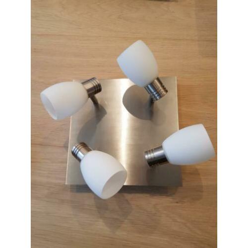 Rvs halogeen plafondlamp zgan