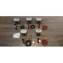Halogeen spots 7 stuks 150w.