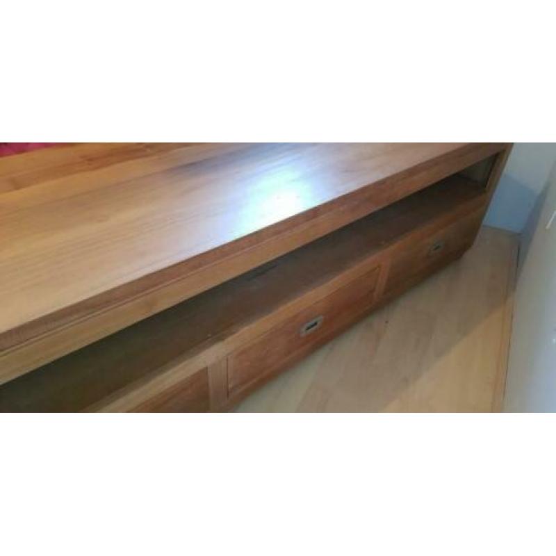 Onbewerkt teak tv meubel