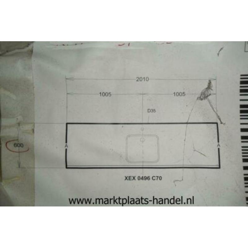 aanrecht keukenblad met franke rvs spoelbak (a11)15