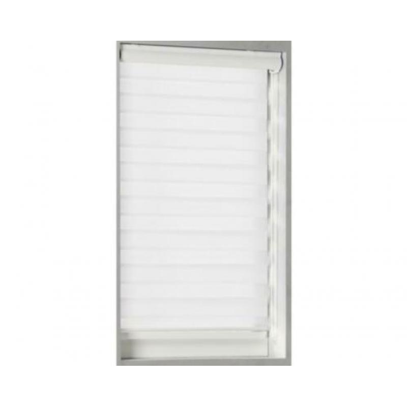 Duo Rolgordijn Cassette 60x130cm Wit Licht doorlatend.