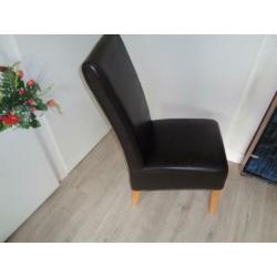 eet kamer stoelen leer