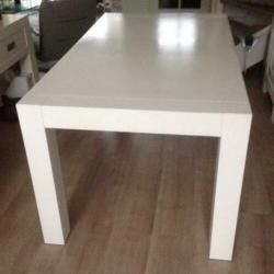 Prachtige witte massief witte eetkamertafel LxBxH 160x90x75