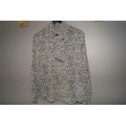 Blousson met strik, tijgerprint, maat XL